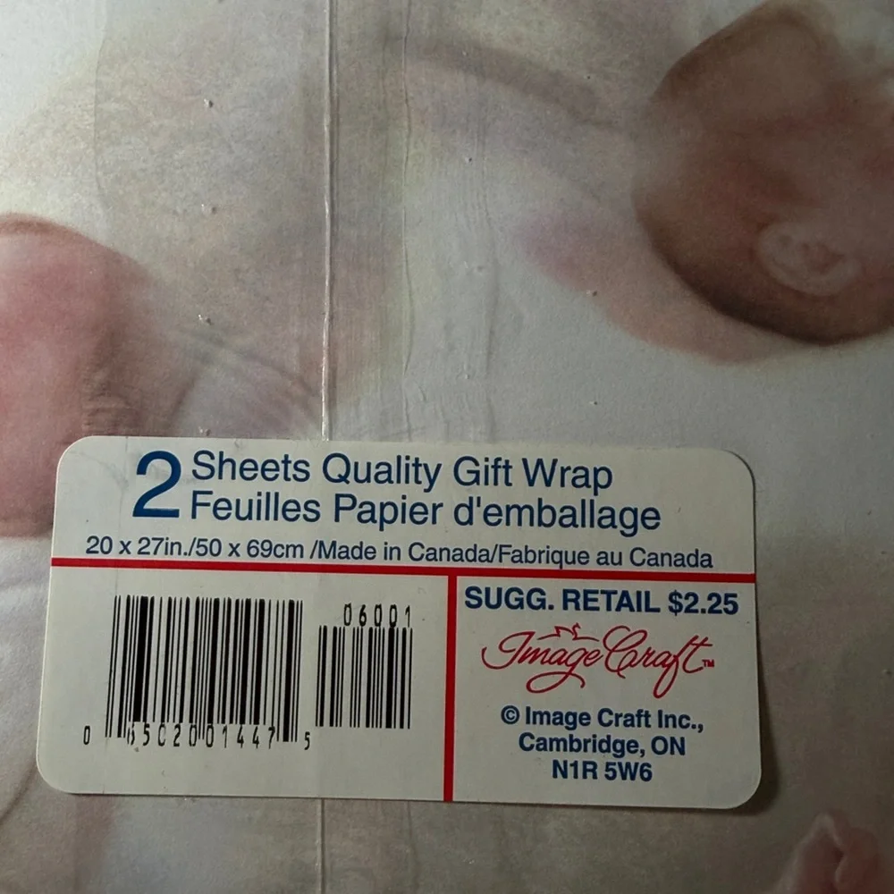 5/$25 VINTAGE Baby Shower Wrapping Paper